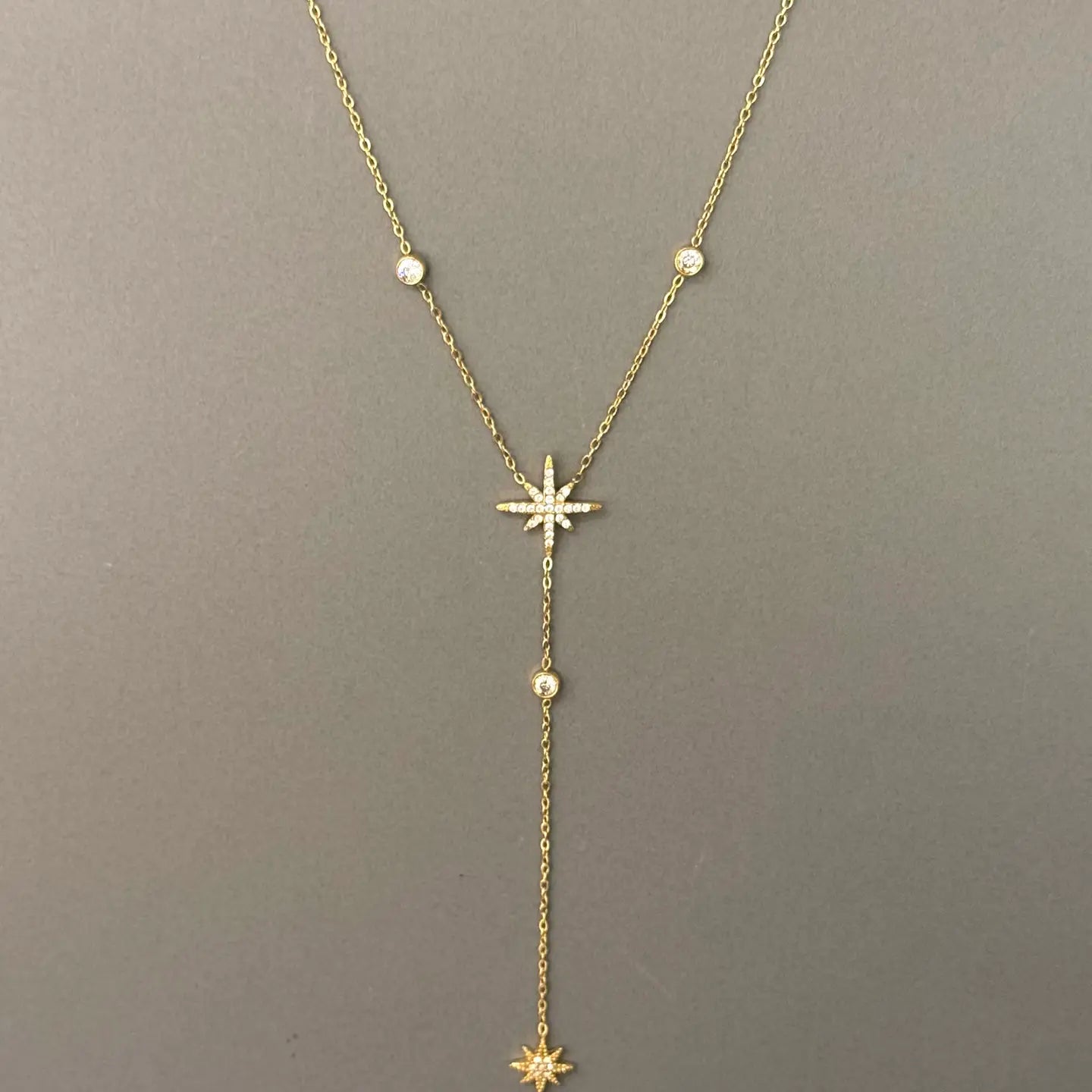 Fineline Northern Star Ketting met Zirconium - Goud