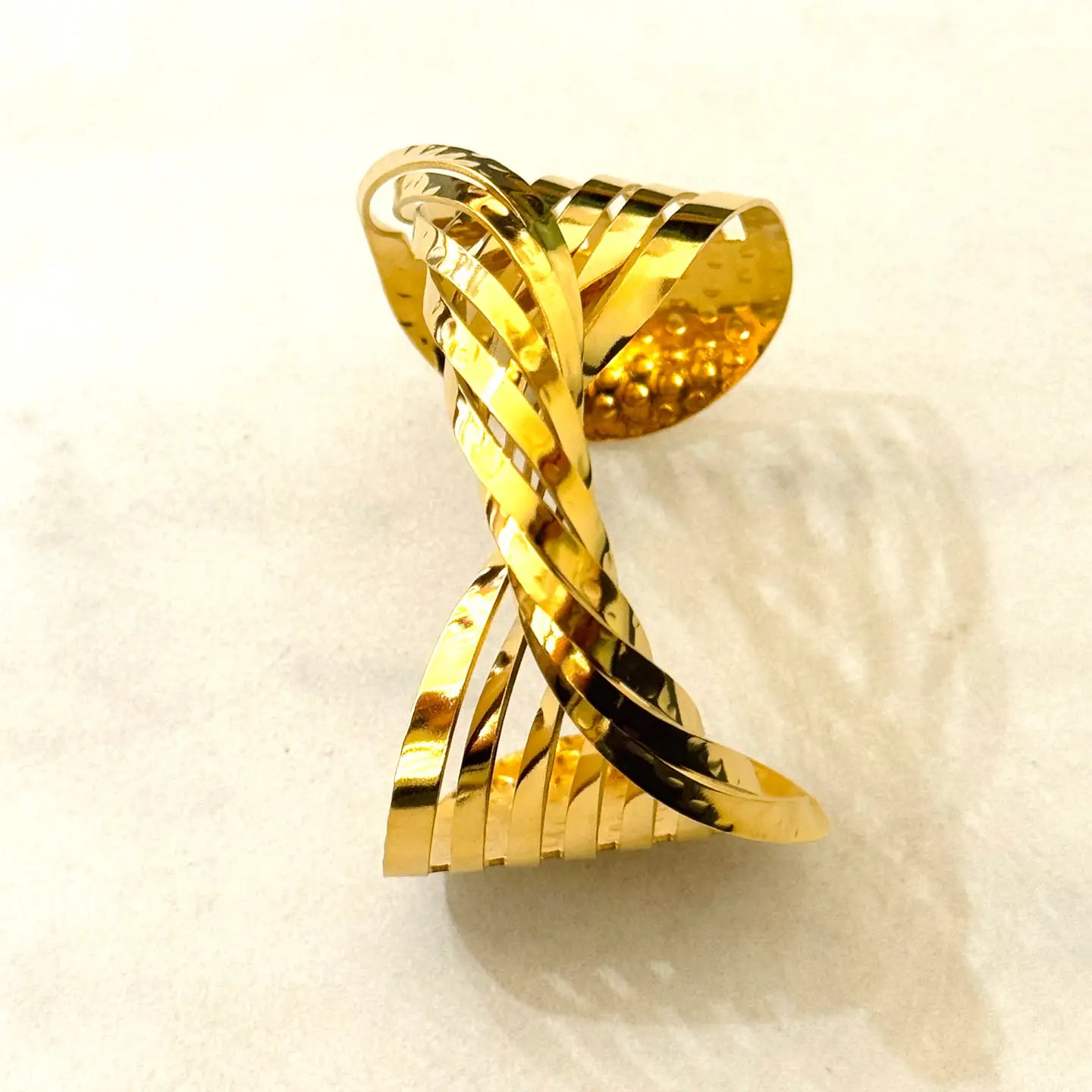 Gevlochten Cuff Armband - Goud