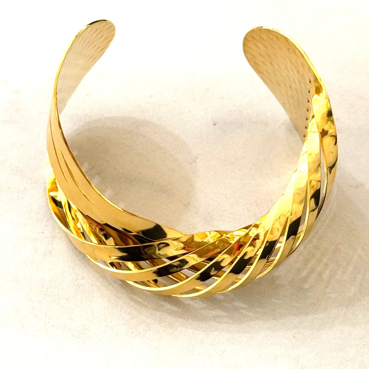 Gevlochten Cuff Armband - Goud