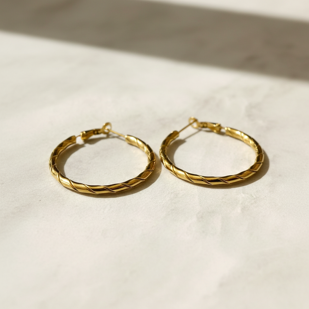 Bewerkte gedraaide hoops productfoto