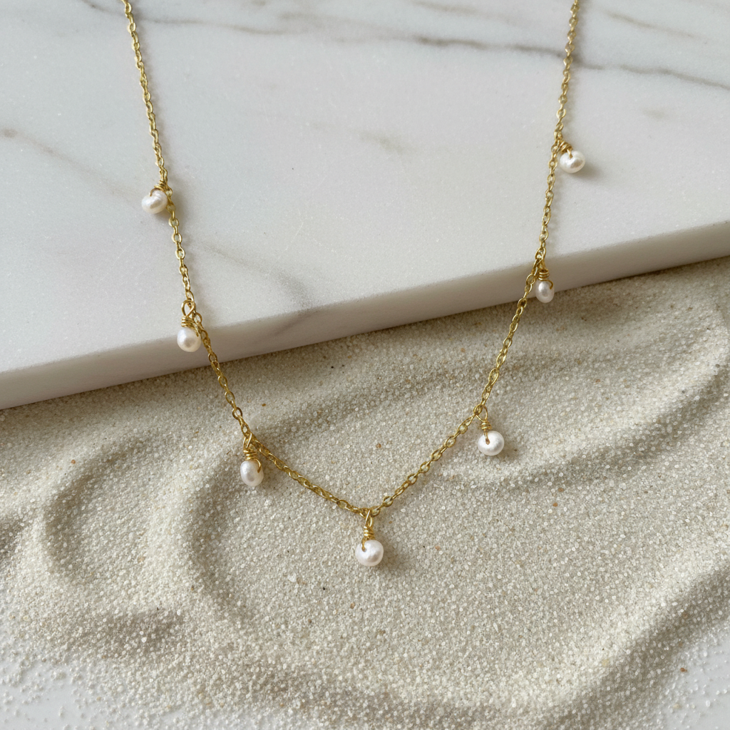 Boheemse Parel Ketting - close-up